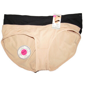Women's 2 Pack Maternity Panties Under Control Stretch Pregnancy Panty New